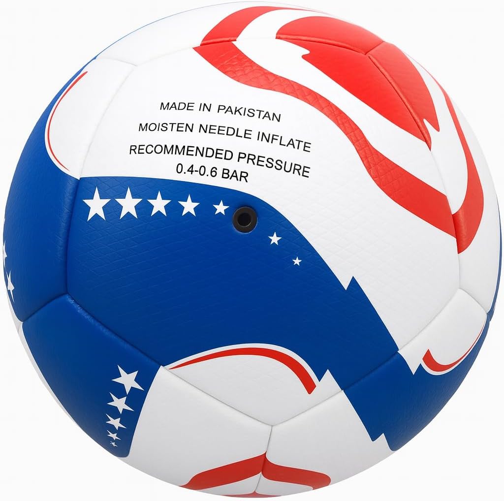 World Cup Soccer Ball – USA Themed Patriotic Stars & Stripes Design