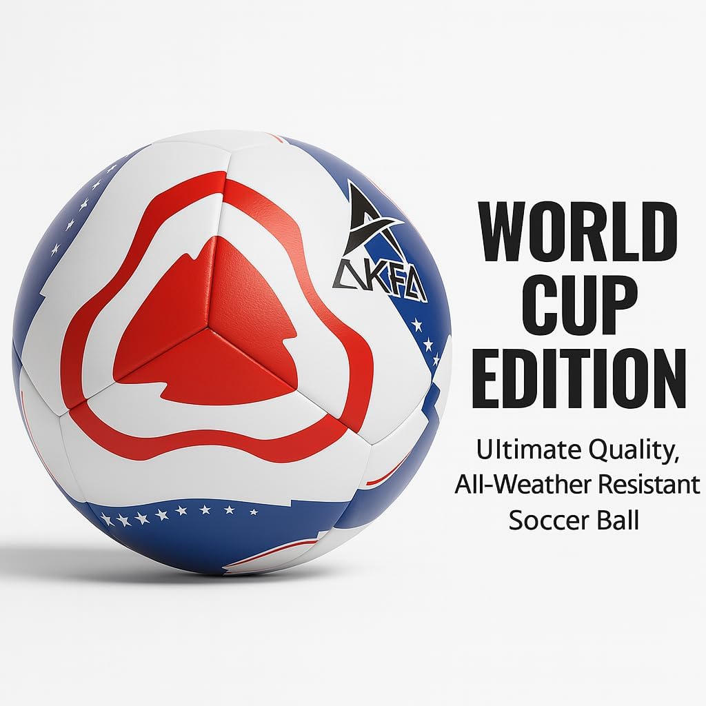World Cup Soccer Ball – USA Themed Patriotic Stars & Stripes Design