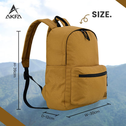 Classic Backpack - Eco-Friendly 14L Capacity, 100% Recycled Polyester, Water-Resistant, Padded Laptop Pocket (15") (Mustard)