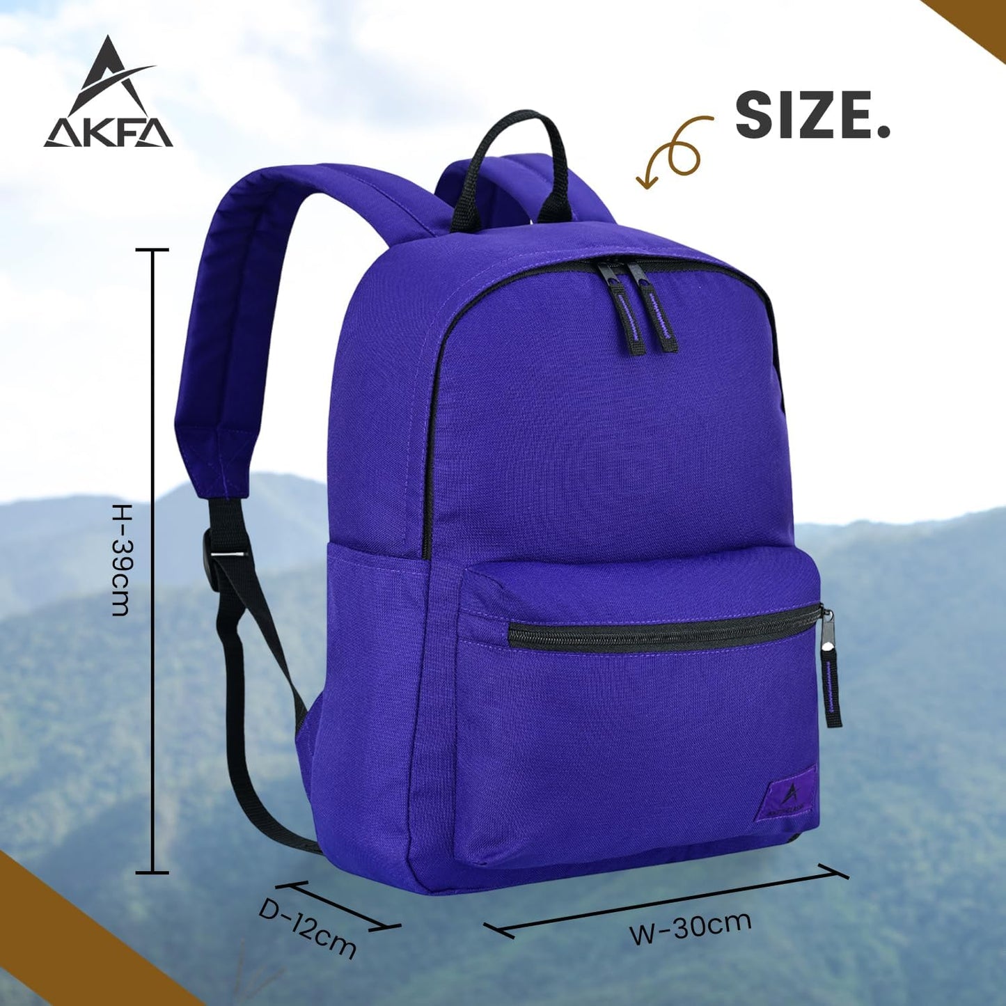 Classic Backpack - Eco-Friendly 14L Capacity, 100% Recycled Polyester, Water-Resistant, Padded Laptop Pocket (15") (Purple)